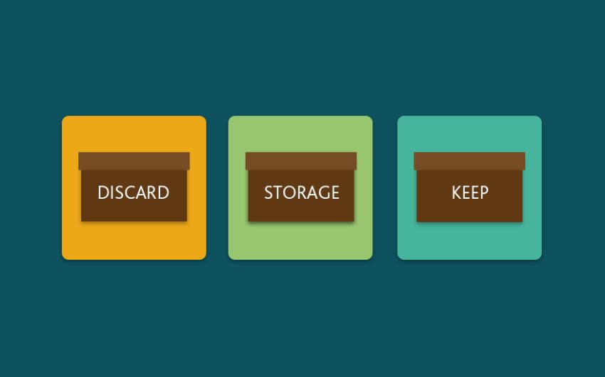 Discard, Storage, and Keep illustration