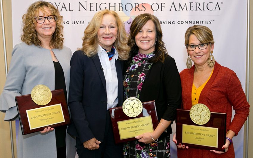 Nation of Neighbors recipients receiving their awards