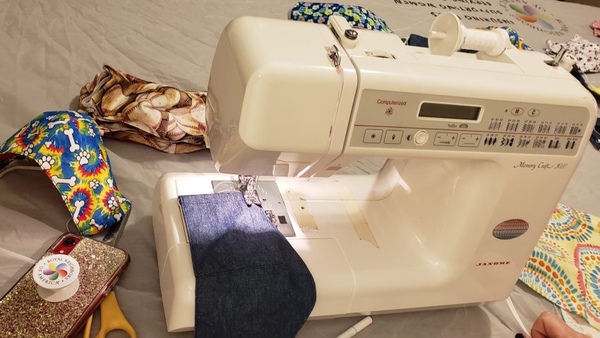 A sewing machine